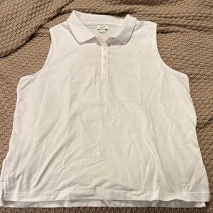 J. Crew Factory White Sleeveless Blouse